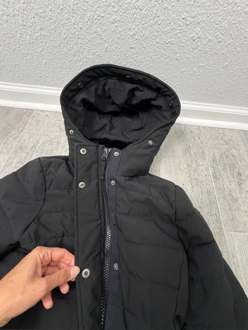 Abercrombie & Fitch women's puffer parka long hooded puffer jacket size XS